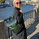 Рюкзак женский из лаковой кожи AMED изумрудный зеленый, Рюкзаки, Санкт-Петербург,  Фото №1