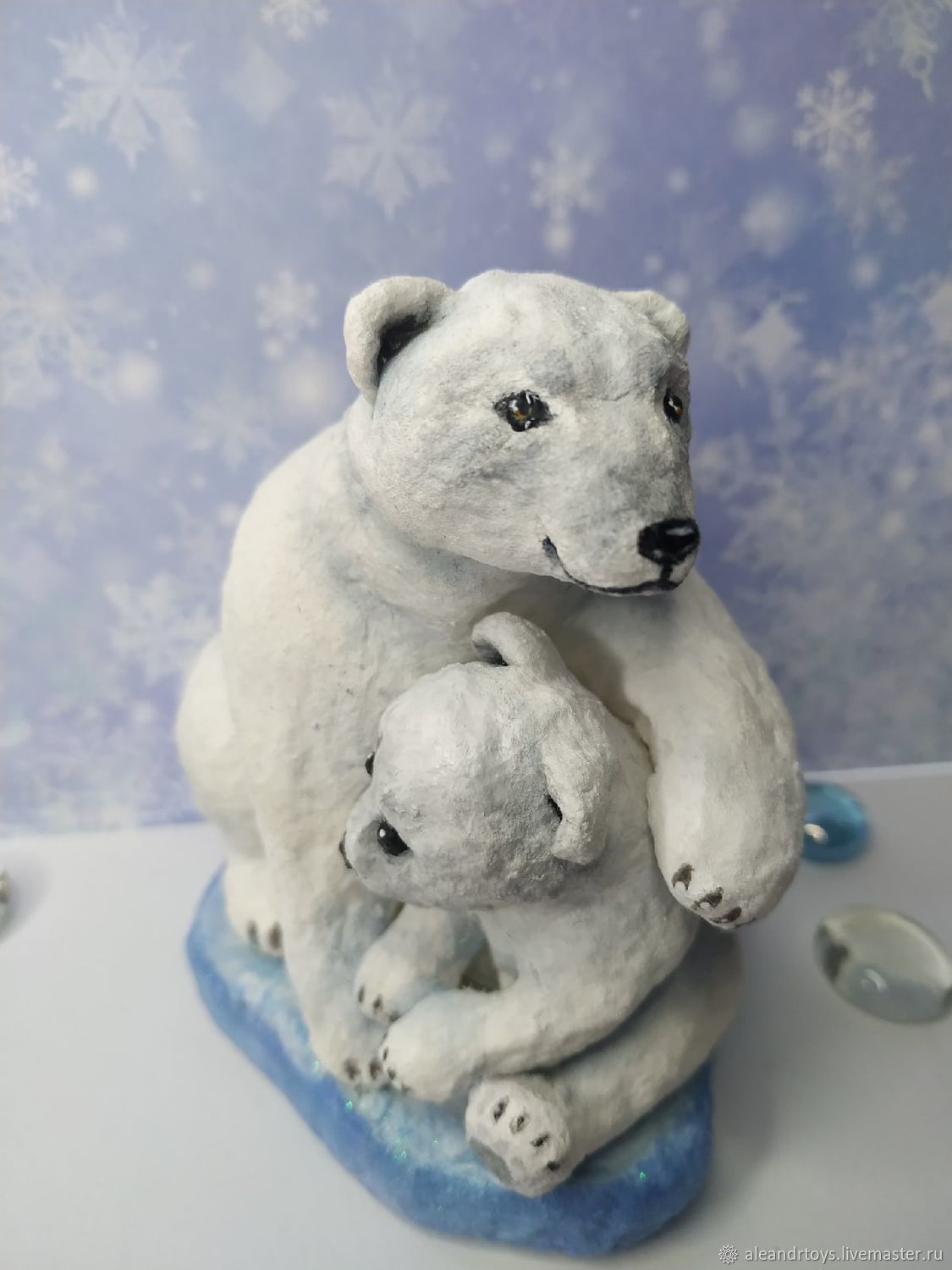Ватная ёлочная игрушка "Белые медведи" купить в интернет-магазине ...