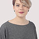 Dress classic straight knitted gray with lurex. Dresses. Yana Levashova Fashion. My Livemaster. Фото №4