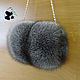 Fur clutch - bag from fur of a silver Fox. Stylish ladies accessory-11. Clutch. Mishan (mishan). My Livemaster. Фото №5