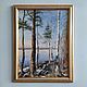 Oil painting early evening landscape with birches and pines. Pictures. olga-klim (olga-klim). Online shopping on My Livemaster.  Фото №2