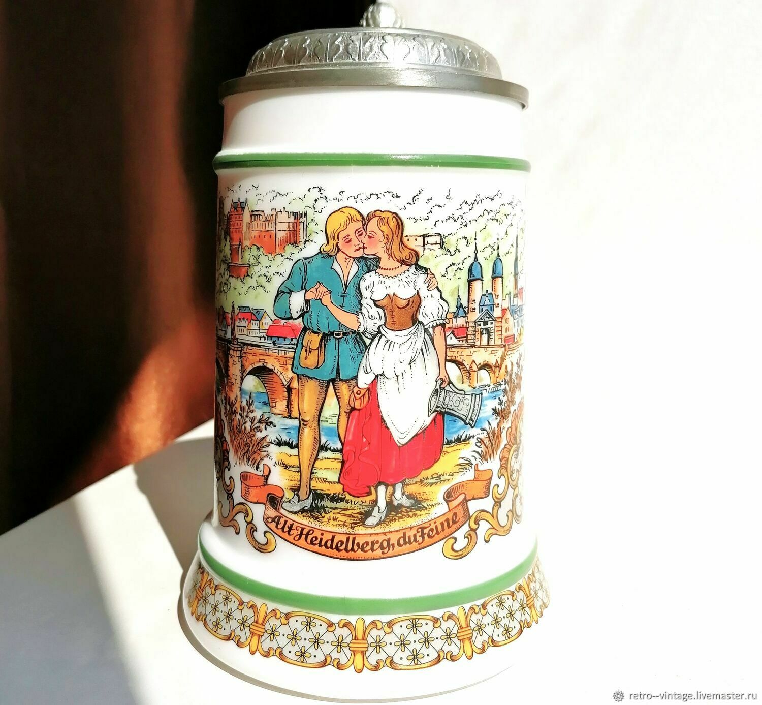 Beer mug, glass, Germany, Vintage mugs, Munster,  Фото №1
