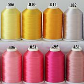 Набор ниток для машинной вышивки 10 цветов Polyester 100%