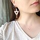 Pink Triangular Beaded Earrings. Earrings. Handmade by Svetlana Sin. My Livemaster. Фото №4