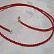The cord is 2 mm silk red with a lock in 925 sterling silver, Chokers, Sergiev Posad,  Фото №1