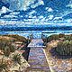 Мозаичное панно «пейзаж, море», Панно, Москва,  Фото №1