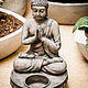 Figurine-Buddha candle holder made of concrete, bronze, silver, stone. Figurines. Decor concrete Azov Garden. My Livemaster. Фото №4