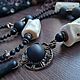 Order With pendant: Coral, bronze, shungite. Shop. Livemaster. . Beads2 Фото №3