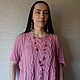 Cotton tunic oversize "Ashes of roses", Ponchos, Minsk,  Фото №1