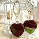 Order Asymmetric heart earrings made of two-tone agate with druze. AfricaForever. Livemaster. . Earrings Фото №3