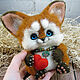 Fox with a heart, Felted Toy, St. Petersburg,  Фото №1