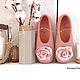 'Vintage pink ' felted women's Slippers, Slippers, St. Petersburg,  Фото №1