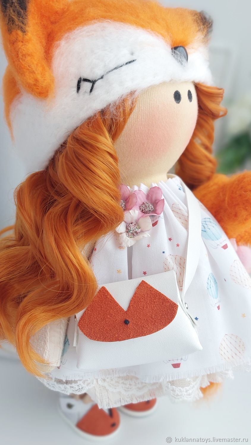 Кукла Лиса интерьерная со съемной шапочкой купить в интернет-магазине ...