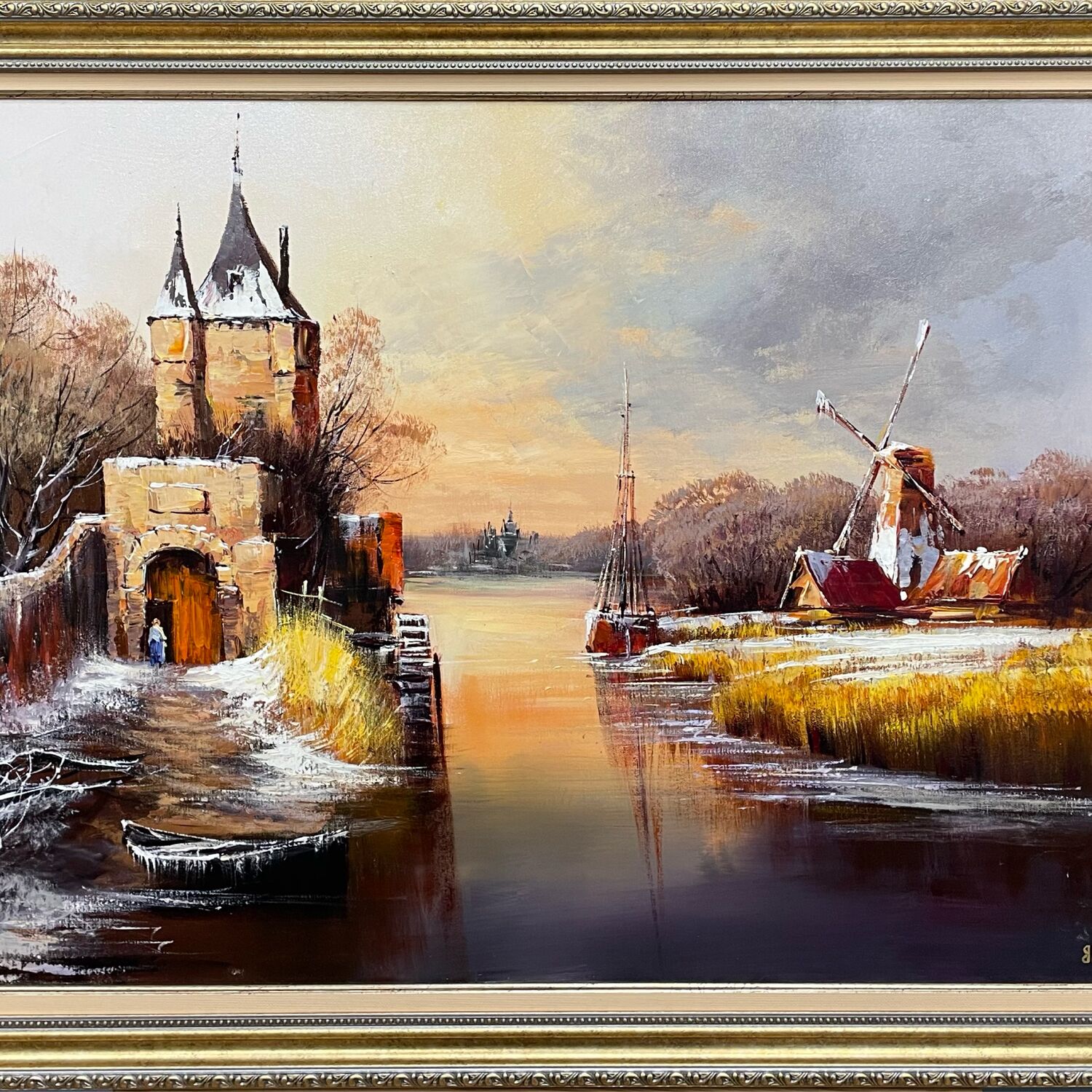 Картина маслом на холсте «Голландский пейзаж» 60х80, Картины, Москва,  Фото №1