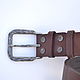  TITANIUM leather Belt for men. Straps. Leathercrat Products (REViOR). My Livemaster. Фото №6