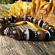 Agate and copper bracelet 'Coffee in autumn', Bead bracelet, Moscow,  Фото №1