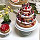 Doll food three-tiered miniature berry cake. Doll food. MiniDom (Irina). Online shopping on My Livemaster.  Фото №2
