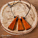Necklace of wood 'Black Rowan', Necklace, Irkutsk,  Фото №1