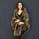 Pavlovo-Posad shawl 'Gypsy Aza' with fox bluefrost. Shawls. National Brand. My Livemaster. Фото №4