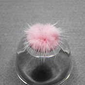 Материалы для творчества handmade. Livemaster - original item Fur pompom Pink 3 cm natural mink fur. Handmade.