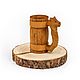 Wood mug with carved handle 'lion' 0,5 l. Beer mug, Mugs and cups, Tomsk,  Фото №1