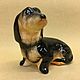 Order Dachshund smooth-haired porcelain figurine. Veselyj farfor. Livemaster. . Figurines Фото №3