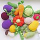 Knitted fruits and vegetables Maxi set(40pcs). Doll food. RainbowHappiness. Online shopping on My Livemaster.  Фото №2