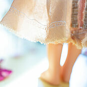 Куклы и игрушки handmade. Livemaster - original item Beige embroidered Skirt for Paola Reina doll. Handmade.