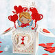 Order 'Angel of love' postcard Pop-up. Evrica (Evrica). Livemaster. . Gifts for February 14 Фото №3