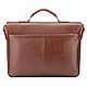 Leather briefcase 'Daniel' (brown texture). Brief case. Russian leather Guild. My Livemaster. Фото №5