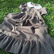 Одежда детская handmade. Livemaster - original item Linen dress 