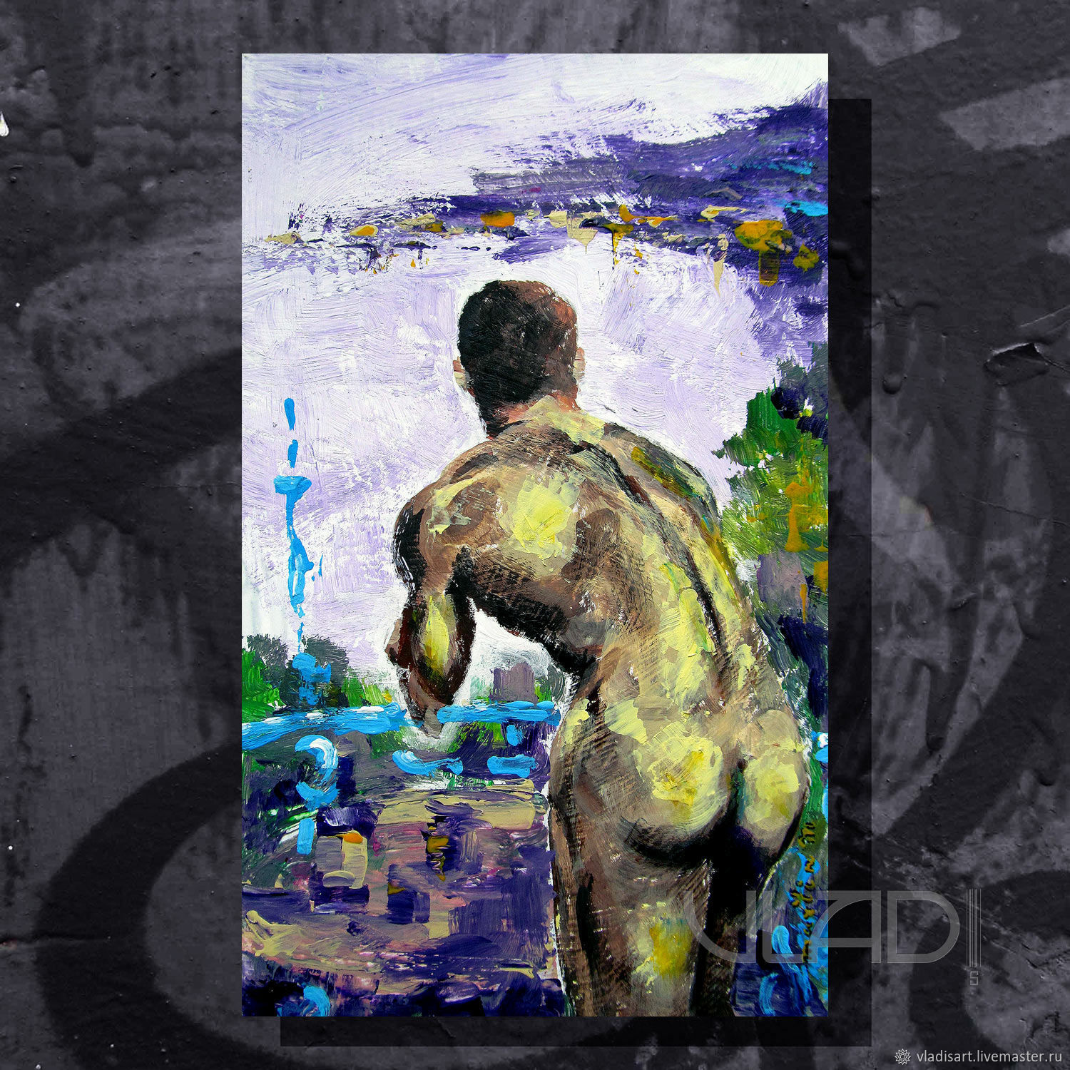 Картина мужское ню эротика обнаженный парень спиной мышцы балкон 18+ купить  в интернет-магазине Ярмарка Мастеров по цене 1500 ₽ – RGRJQBY | Картины,  Барнаул - доставка по России