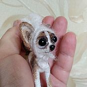 Куклы и игрушки handmade. Livemaster - original item Chihuahua-miniature 5,5 cm, crocheted. Handmade.