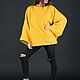 Yellow winter wool poncho-PN0424WB. Coats. EUG fashion. Online shopping on My Livemaster.  Фото №2