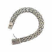 Украшения handmade. Livemaster - original item Chain bracelet: Silver bracelet with patterns. Handmade.