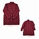 Cardigan: Women's knitted cardigan of large knitting Heart of Bordeaux to order. Cardigans. Medel_clothes - женский вязаный свитер кардиган оверсайз. My Livemaster. Фото №6