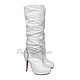 boots Python. Designer boots Python heels. Fashionable women's boots from Python. White pionowe the high-heeled boots. Womens boots Python skin. Boots Python platform.
