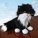 Black and White Kitten Toddler Realistic Toy. Stuffed Toys. Marina Eretnova. Online shopping on My Livemaster.  Фото №2