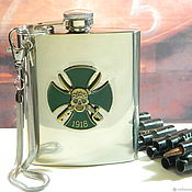 Сувениры и подарки handmade. Livemaster - original item 207 ml flask with the White Guard order 