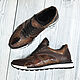 Sneakers made of ostrich calf leather, in dark brown color. Sneakers. SHOES&BAGS. My Livemaster. Фото №4