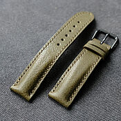 Украшения handmade. Livemaster - original item Leather watch strap with olive podium. Handmade.