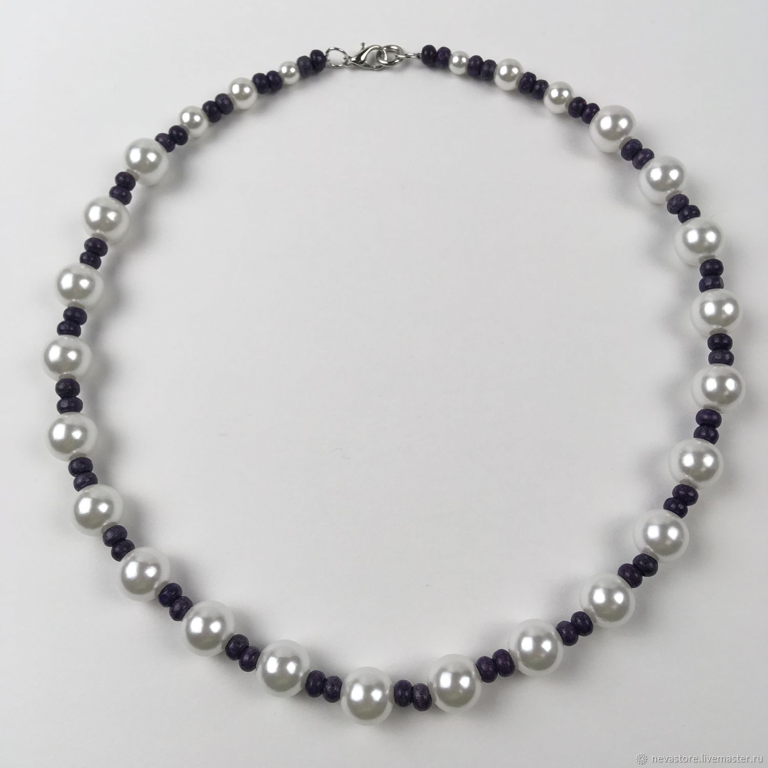 Бусики из жемчужных и деревянных бусин в интернет-магазине на Ярмарке ...