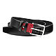 Strap Black Leather Men's belt 3.5 cm Smooth Italian leather, Straps, Riga,  Фото №1
