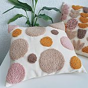 Для дома и интерьера handmade. Livemaster - original item Pillow: Decorative Pillow Circles. Handmade.