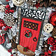 ГОТОВОЕ Рождественский венок "Красный, с дверцей" 45 см. Интерьерные венки. Zuli. Интернет-магазин Ярмарка Мастеров.  Фото №2