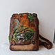 Mochila de cuero con grabado y apliques personalizados, Backpacks, Noginsk,  Фото №1
