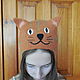 Шапка банная: Кот рыжий. Шапки. Светлана 'Шерстяной калейдоскоп' (WoolKaleidoscop). Интернет-магазин Ярмарка Мастеров.  Фото №2