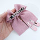 Bow and 2 Hairpins (pink linen) - embroidery flowers. Hairpins. annetka-ann (annetka-ann). Online shopping on My Livemaster.  Фото №2