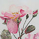 Embroidered picture "Pink wild rose". Pictures. Cross stitch and beads!. Online shopping on My Livemaster.  Фото №2