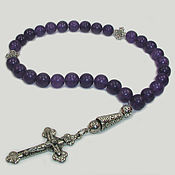 Фен-шуй и эзотерика handmade. Livemaster - original item Rosary of amethyst Christian Orthodox with a cross. Handmade.